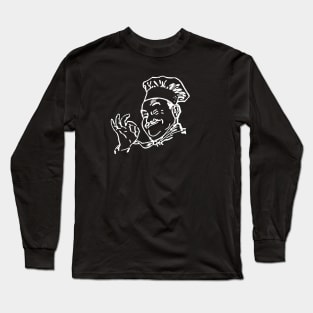 Chef's okay, chef, vintage cook with ok sign pizza Long Sleeve T-Shirt